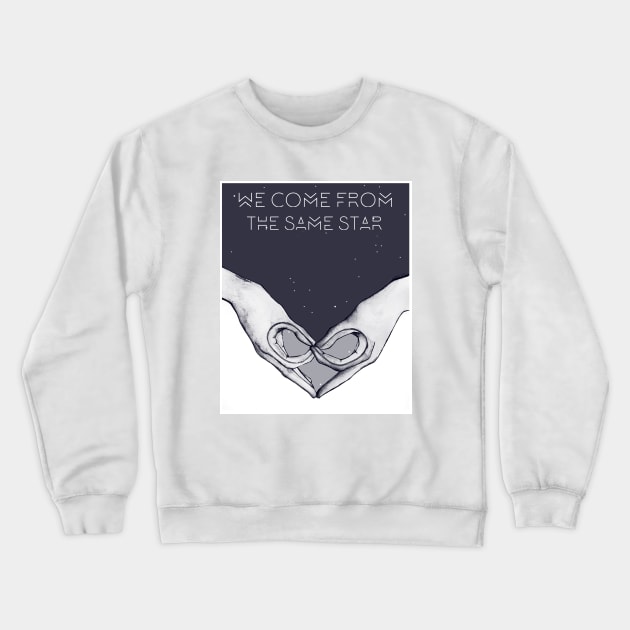 We come from the same star Crewneck Sweatshirt by awlameow